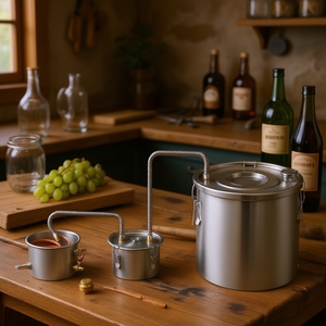 Alambic à alcool Moonshine Still de 8 gallons en acier inoxydable, kit de brassage domestique avec fût Thumper - Product Image 2