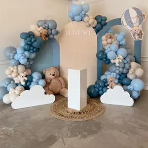 Ijs Mist Blauw Aquamarijn Retro Latex Ballon Beer Thema Boog Slinger Kit Voor Kind Verjaardag Baby Shower Bruiloft Doopfeest