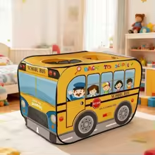 Tente de jeu pliable pour enfants, maisonnette de camping, bus de <span class=keywords><strong>police</strong></span> de dessin animé, jouets pour bébés, intérieur et extérieur - Product Image 2