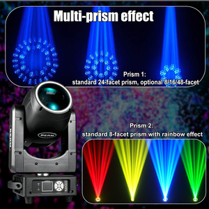 Luz Móvil LED de 150W con Efecto Beam, DMX512, Mini Cabeza Móvil con Prisma para Bodas, DJ, Discotecas, Conciertos y Fiestas - Product Image 3