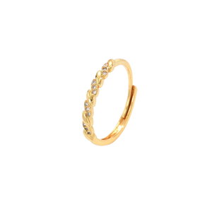 Anneau Popularité Européenne Et Américaine Personnalité Blé Zircon Anneau Ouvert Lumière De Luxe Design De Mode Anneau Haut De Gamme - Product Image 1