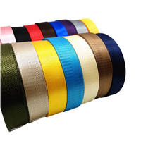 Sangle en nylon pour sac, ceinture de sécurité, noire, de haute qualité, sangle élastique unie, vente en gros, sangle en nylon personnalisée