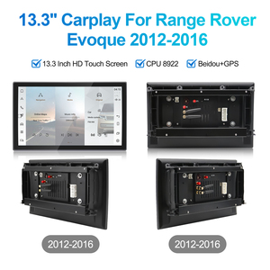 NaviHua Autoradio Android 13.3'' pour <span class=keywords><strong>Range</strong></span> <span class=keywords><strong>Rover</strong></span> Evoque L538 2012-2016, Système Multimédia Stéréo avec CarPlay et Navigation GPS, Mise à Niveau - Product Image 2