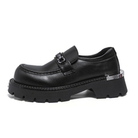 Chaussures de travail et de sécurité Oxford pour hommes, style uniforme, à enfiler, en microfibre, pour l'extérieur, mode, rehaussantes, plateforme