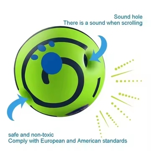 Nieuwe Stijl Custom Logo Huisdier Wiebelen Hond Speelgoed Bal Piepende Hond Speelgoed Giechelen Ballen Met Geluiden Voor Training Kauwen Wag - Product Image 4