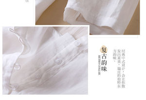 <span class=keywords><strong>Abito</strong></span> <span class=keywords><strong>Lungo</strong></span> Midi da Donna Elegante in <span class=keywords><strong>Cotone</strong></span> Ricamato con Maniche a 3/4 e Scollo a O, Nuova Collezione Moda 2025 - Product Image 5