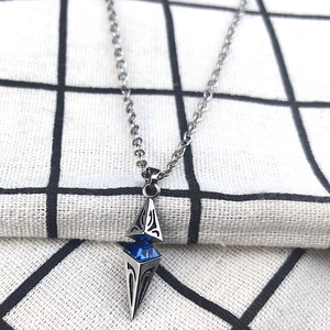 Colares de Pedra Azul Elegantes para Homens, Pingente Geométrico Retro de Hip Hop, Presente para o Dia dos Namorados ou Aniversário - Product Image 3