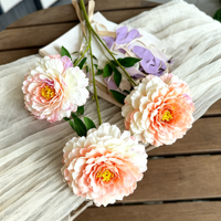 Bunga Peony Plastik Buatan Tangan 3 Kepala Berkualitas Tinggi, Realistis, Alami, Modern, Dapat Digunakan Kembali, untuk Dekorasi Rumah, Pernikahan, Hari Valentine