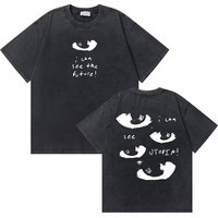 T-shirt graphique à manches courtes, design vintage cactus, respirant, style rap, hip-hop Utopia, unisexe, pré-lavé, pur coton 280g