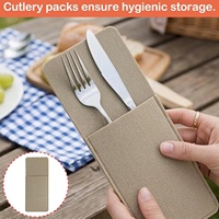 Lot de 10 pochettes en feutre pour couverts, pour mariage, pique-nique, camping, cuisine, organiseur de couverts, rangement de couverts, décoration de table