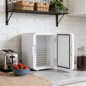 8L Dual-use Stainless Steel Semiconductor <b>Refrigerator</b> for Household Car & Hotel Use With Dual Temperature Control Dual Voltage - Product Image 1