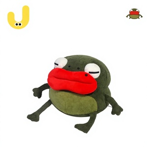 Divertente Giocattolo di Peluche in Poliestere a Forma di Rana con Labbra Carnose, Portachiavi Pendente, Regalo di Compleanno Unisex - Product Image 1