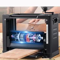 Rabot de bureau à trois lames à double vitesse de 13 pouces rabot électrique portable multifonctionnel automatique rabotage du bois
