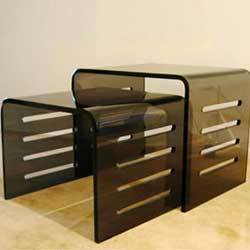 โต๊ะกาแฟอะคริลิกใสปรับแต่งสีและขนาดได้ โต๊ะอะคริลิกทรงตัวยู - Product Image 5