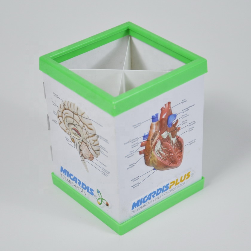 Медицинские рекламные подарки, 3D рельефный контейнер для ручек, держатель для ручек с блокнотом