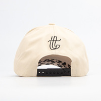 Gorra de Béisbol Personalizada de Dos Tonos con Estampado de Leopardo, Logotipo Bordado, Color a Juego, Ajustable con Cierre a Presión, Estilo Casual y Deportivo