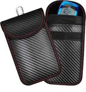 Bolsa de Fibra de Carbono con Bloqueo de Señal RFID, Funda Faraday Antirrobo para Llaves de Coche y Carteras - Product Image 4
