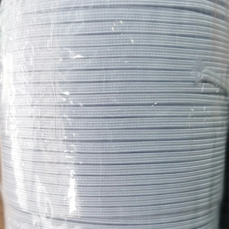 Hotsale 1/4 "branco preto liso trançado elásticos em rolos para costura