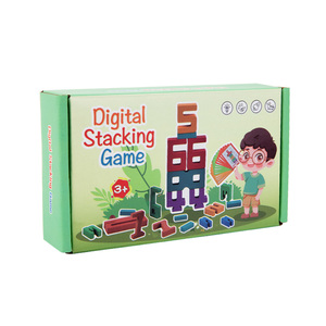 Bloques de apilamiento digitales educativos de madera para niños, caja de juguetes de entrenamiento de pensamiento, embalaje para educación temprana - Product Image 5
