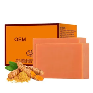 Fábrica personalizada embalagem pele natural original açafrão sabão clareamento sabão ácido kójico sabão para as mulheres