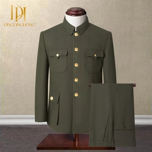 Veste Mao pour hommes, tunique traditionnelle chinoise, hauts pour le Nouvel An, le Festival du Printemps, Zhong Shan, plusieurs poches, manteau, cadeaux pour papa - Product Image 6