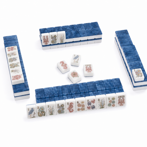 Juego de Fichas de Mahjong de Cerámica de Lujo Grabadas, para 4 Jugadores, Portátil, con Diseño Personalizado - Product Image 5
