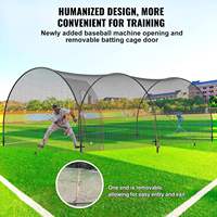 Cages de frappe de baseball portables 3*4*2.8m, Cage de frappe de baseball 6*4*2.8m, Filet de protection pour cage de cricket pour l'entraînement en extérieur