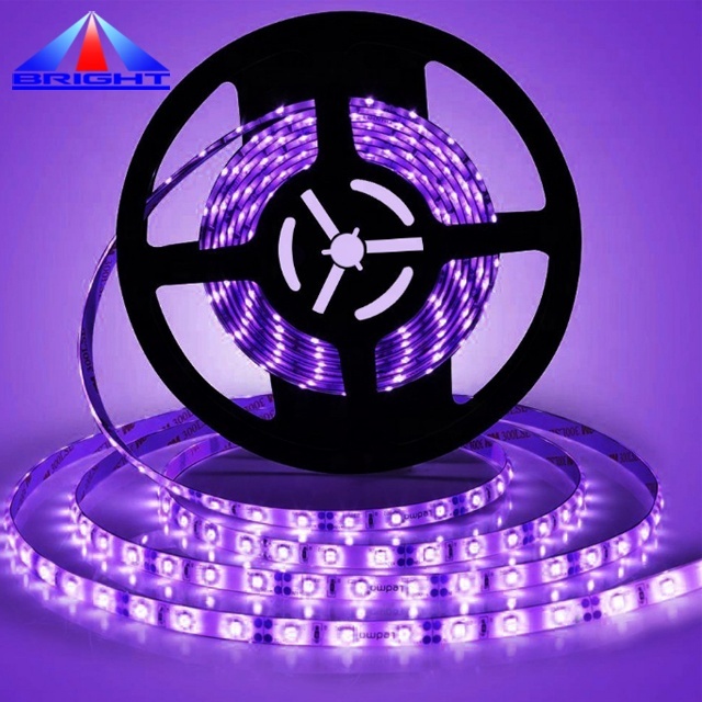 UV Waterproof DC12V Blacklight 365nm to 395nm 5V 7.2w SMD2835 5050 UV LED Strip