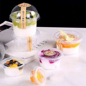 Gobelet en plastique jetable à paroi simple en PP avec couvercle pour aliments, <span class=keywords><strong>yaourt</strong></span>, dessert, pudding, gâteau, crème glacée, qualité alimentaire, logo personnalisé - Product Image 5