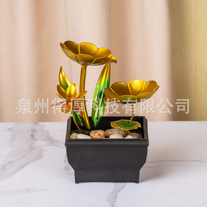 Minimalist Home Decor Water Feature With <b>Backlight</b> Rectangle Electric Gift For Living Room <b>TV</b> Cabinet - Product Image 1