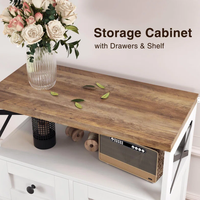 Landhaus-Aufbewahrungsschrank mit Schubladen und Verstellbaren Regalen Holz-Sideboard Buffet Großhandel für Küche Esszimmer Wohnzimmer