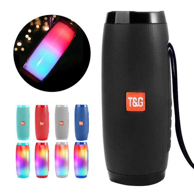 Portable Wireless Speaker  Active Box Outdoor Super Bass Waterproof Colorful Led Light Speakers Bulk Altavoz