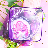 Support de présentation de cartes d'anime en acrylique transparent personnalisé, porte-badge, boîte de rangement transparente à rainures pour bureau