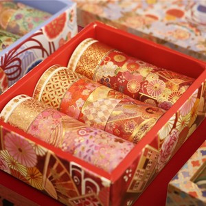 Floral Gold Foil Washi Tape 2M Kraft <b>Paper</b> Core 1 In Office DIY Decoration Blooming Flowers <b>Pattern</b> - Product Image 2