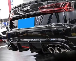 Bất Carbon Fiber Rear Diffuser Kit Lip Spoiler Chất Lượng Cao Refits Splitters Với <span class=keywords><strong>LED</strong></span> Cho Audi A6 C7.5 2015 2016 2017 2018 - Product Image 6