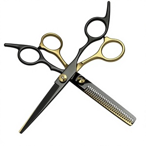 Ciseaux à effiler professionnels Morgans Industries en acier inoxydable 440C, pointe arrondie, manche moyen, pour droitiers, usage en salon - Product Image 6