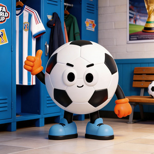 Nouvelle veilleuse LED à intensité variable style dessin animé sur le thème du football 2026 avec piles - Cadeau pour la Journée des enfants - Product Image 2