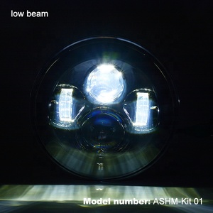 Asend New Arrival Nhà Máy Idrectly Bán 1 Pcs 7 Inch Led Đèn Pha + 2 Pcs Sương Mù 4.5 Inch Ánh Sáng Kit đối Với Xe Máy - Product Image 5