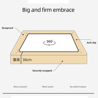 Vente chaude imperméable respirant Jacquard draps doux matelassé protège-matelas tricoté Technique lit drap-housse
