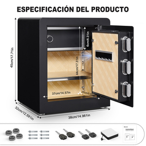 Nhà văn phòng kỹ thuật số + Key đôi bảo vệ di động thông minh Ổ khóa an toàn hộp nhà máy bán hàng trực tiếp thông minh tự động an ninh an toàn - Product Image 3