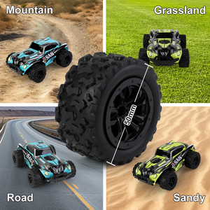Camion tout-terrain RC à double commande 2,4G, échelle 1:20, haute vitesse 20 km/h, éclairage LED, voiture électrique rechargeable pour enfants, garçons et amateurs - Product Image 3