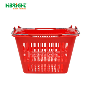 Cesta <span class=keywords><strong>de</strong></span> Compras <span class=keywords><strong>de</strong></span> Supermercado <span class=keywords><strong>de</strong></span> 30L <span class=keywords><strong>de</strong></span> Alta Capacidad, Duradera, con Logotipo Personalizado Highbright, <span class=keywords><strong>2</strong></span> Asas <span class=keywords><strong>de</strong></span> Acero, Material Plástico - Product Image 5