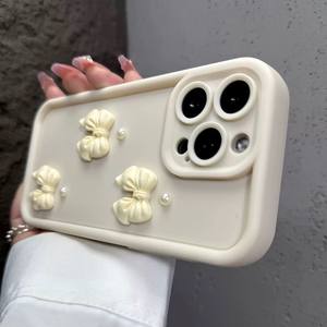 Étui de téléphone en TPU anti-chute mignon avec nœud papillon pour Apple 17Pro 17Air 15 Pearl 16Pro 13/12/<span class=keywords><strong>11</strong></span> - Product Image 5