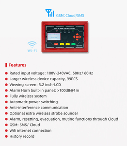 Sistema inalámbrico de alarma contra incendios para el hogar montado en la pared para uso de detección de incendios - Product Image 3