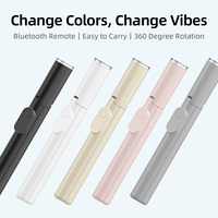Bâton de selfie tout-en-un 57.48 "extensible et pliable avec télécommande sans fil Support pour smartphone Compatible iPhone Android