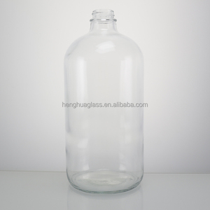 Boston Phong Cách 250Ml 500Ml 1000Ml Vòng Rõ Ràng Glass Đồ Uống Chai Với Nhựa Vít Cap Cho Nước Trái Cây Kombucha Đồ Uống Lưu Trữ - Product Image 6