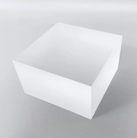 Bloc de présentoir en acrylique transparent givré solide cube personnalisé en usine