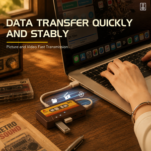 Hub USB rétro créatif en forme de cassette, station d'accueil multi-interfaces pour ordinateur, transfert de données, hub USB Type-C multi-ports - Product Image 4