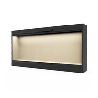 Wandmontierte Umweltfreundliche Museumsvitrine - Schlankes Design mit Eingebauten LED-Leuchten Glas/Aluminium ROHS-Zertifiziert
