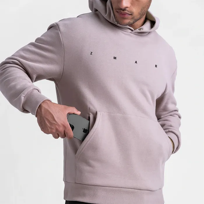 ZM-955 All Season Warm-up Hoodie Drop Shoulder Men Hoodie High Quality water-repellent Hoodie Three Colors